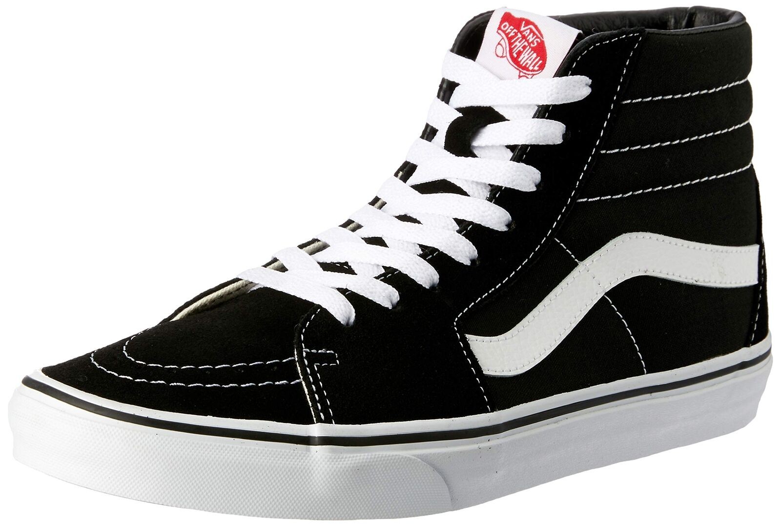 Vans Sk8-Hi Black White Lace-Up Shoes Mens 4.5 Womens 6 VN000D5IB8C