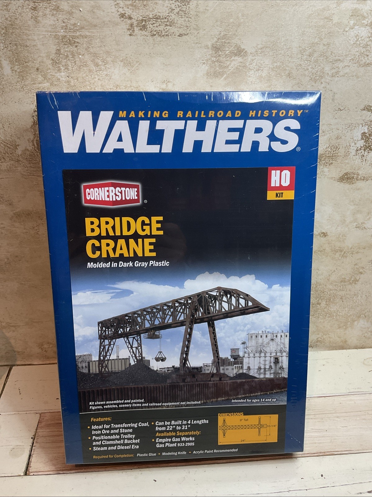 WALTHERS CORNERSTONE BRIDGE CRANE OO GAUGE #933-2906