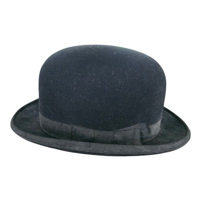 Antique Herbert Johnson Brooks Brothers NY Bowler Derby Hat Vintage Steampunk 