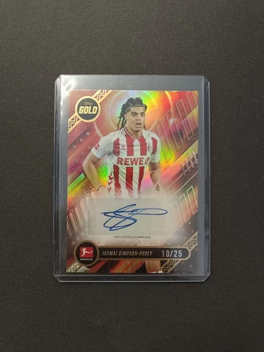 Jahmai Simpson-Pusey /25 Auto | Current Stars | Topps Bundesliga Gold 25/26