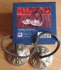 Zimbeln mit Mantra, neu, Kupfer-Zink-Zinn Legierung, 6 cm