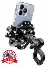 Motorcycle Phone Mount with Vibration Dampener, Aluminum Alloy Bike Phone Holder