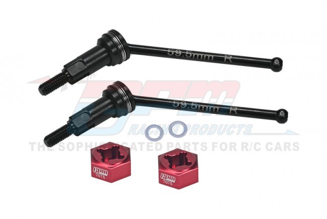 GPM MGG059RS-R CVD Rear Drive Shafts Carbon Steel With Wheel Hubs Hex 7075
