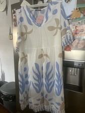 Woman?s Monique Floaty Beach Cover Up Dress One Size 10-16 New With Tags