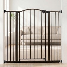 Regalo 36" Extra Tall Home Accent Arch Baby Safety Gate Doorways Stairs Bronze