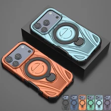 For iPhone 13 16 17 Pro Max 15 Shockproof Mag Safe Rugged Case Kickstand Cover