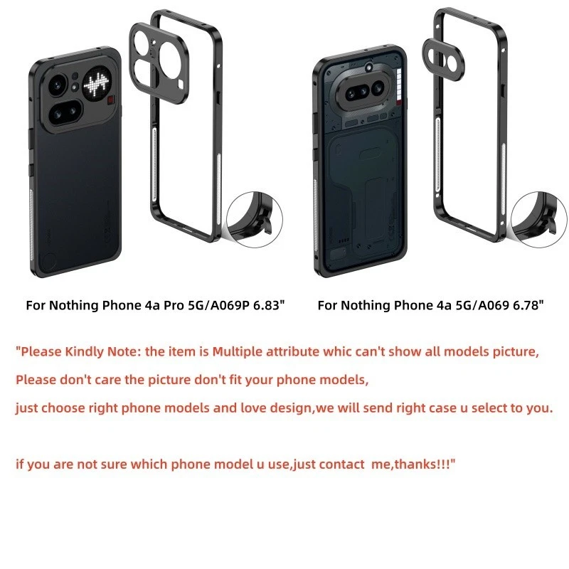 For Nothing Phone 4a Pro / 4a Aluminum Bumper Frame Protect Case+