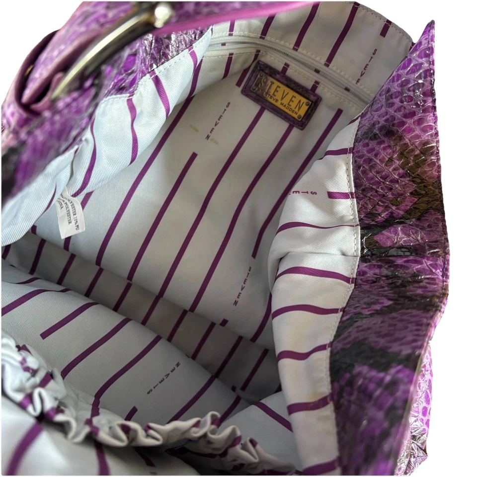 Bolso de hombro Steven By Steve Madden púrpura imitación piel de serpiente L yeah she don’t Tot Foto 2 de 4