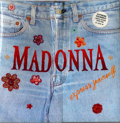 Madonna Express Yourself 1989 French Vinyl, 7'' Single, Ltd ED Zipper sleeve N/M