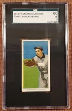 1909 Piedmont 350 T206 Lena Blackburne Chicago White Sox Baseball Card SGC 5