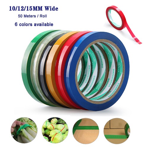 50m OPP Color Sealing Tape Bag Neck Sealer Tape Sealing Fruit Veg Food Sweets