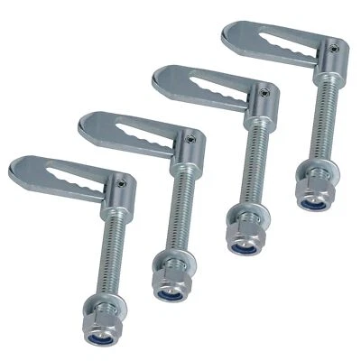 AB TOOLS Antiluce Drop Catch Anti-Luce Fasteners M12 x 75mm Tail Gate Trailers Gates 4pc