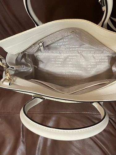 Kate Spade New York Cameron Street Shell Staci Straw Medium Tote Bag Satchel Bag - Picture 7 of 12