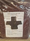 Faux CHENILLE Recliner Cover Brown Textured  One  Size Protection