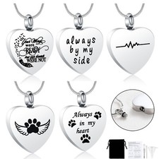 Heart Urn Necklace for Ashes Cremation Ashes Necklace Ashes Urns Locket Pendant