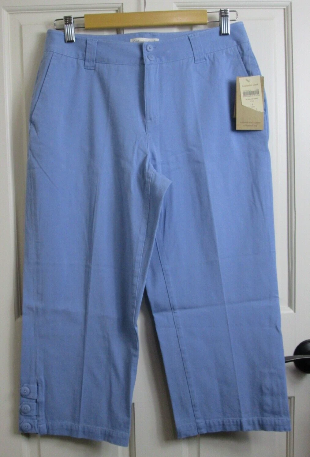NWT Coldwater Creek Blue Crop Pants Womens Size 6 29x21 Stretch Twill 124-28896
Opens in a new windo
