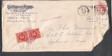 1955 postage due cover & letter Pvt Alfred E Naccarato Camp Gordon GA to Spokan