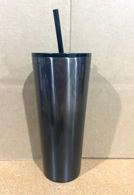 Starbucks Tumbler Cold Cup 24 oz- Silver Black Ombre Fade Gradient-**SeeDet**  | eBay