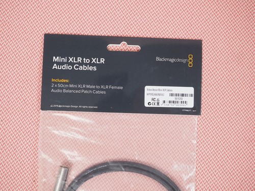 Blackmagic Design Mini XLR to XLR Audio Cables Video Assist HYPERD / AXLRMINI2 - Picture 5 of 6