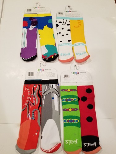 Pals Socks 4 Pairs Kids Different Funny Socks Size 8-12 Years - Picture 2 of 5