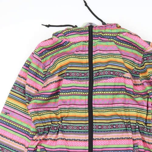 Denim co Womens Black Striped Rain Coat Size S - Picture 5 of 12