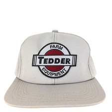Vtg Tedder Farm Patch K-Products Hat Logo USA Snap Back Trucker Baseball Dad Cap