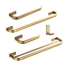 Juego de accesorios de baño retro de latón toallero soporte de papel ganchos kit de herrajes