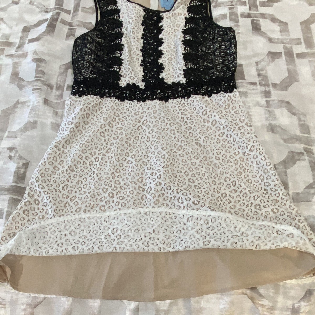chinese dress ladies Women's Styled for Life Floral Lace Mini Dress in White