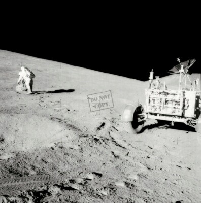 Davis R. Scott on Slope of Hadley Delta Moonwalk EVAs Apollo 15 12X12 PHOTOGRAPH