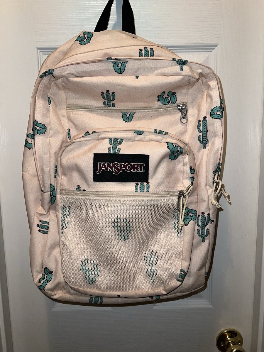 Big Student Jansport Backpack Light Pink & Cacti Pattern | eBay