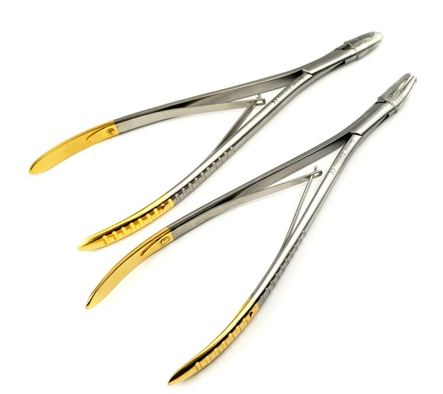 2 Lempert Bone Rongeur 8" Straight & Curved German Stainless Steel