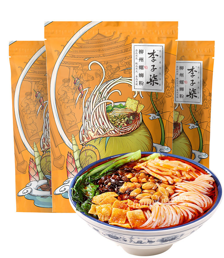 335 g x 3 bolsas Liziqi Liuzhou Luosifen fideos instantáneos picantes y amargos