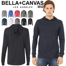 Bella + Canvas 3512 Unisex 100% Cotton Jersey Long Sleeve Performance Hoodie