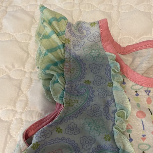 USED MATILDA JANE Blue Paisley Ruffled 2 Pc Shorts Pajama Set Girls Size 6 - Picture 8 of 14
