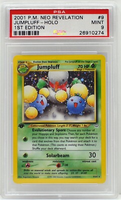 PSA9 旧裏 ワタッコ JUMPLUFF Pokemon 1st Edition Jumpluff Holo 9/64 Neo Revelation PSA 9 MINT