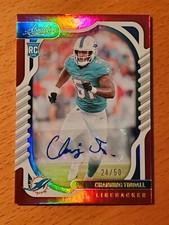 2022 Absolute Auto Rookies Red #152 Channing Tindall Dolphins #'d 24/50