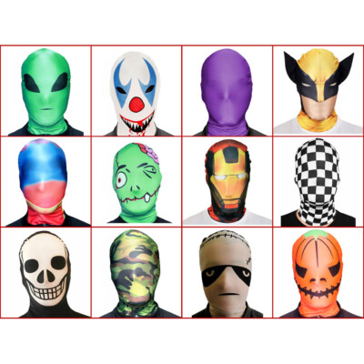 MORPHMASK PARTY MASKEN Halloween Karneval Strumpfmaske Vollmasken Morphsuits