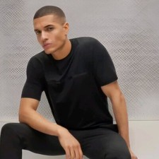 Image of Hugo Boss T-shirt Logo Active Fit Size XL Black Exclusive Release MEGA DEAL