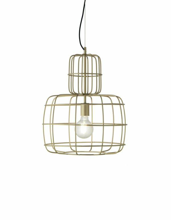 Lampadario Sospensione Gabbia SALLY Ondaluce Oro o Bianco | Offerta Online