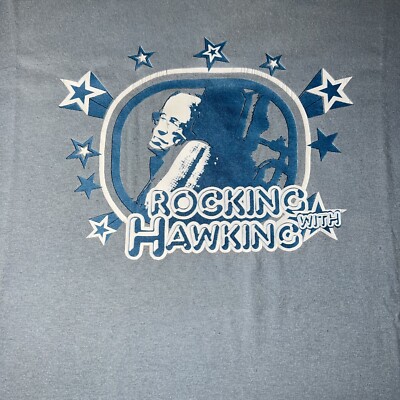 Vintage Stephen Hawking Rocking With Hawking Skate T Shirt Size