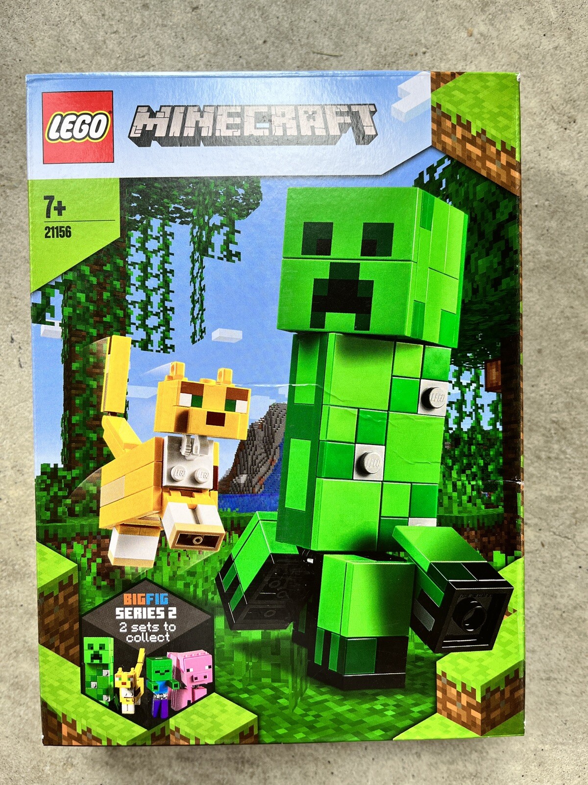lego minecraft bigfig creeper and ocelot