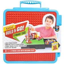 BLOKKO Build & Go! Storage Case Yellow Purple - Compatible with Major Brands