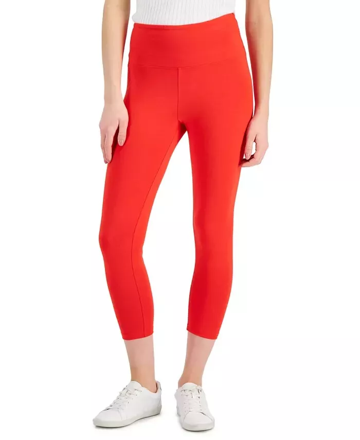 NWT Style & Co Petite Red size XS Pull On Leggings Made in USA.