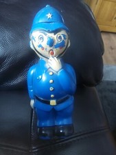 Noddy PC plod, money box, vintage 1960s made by Plaston toys made in England.