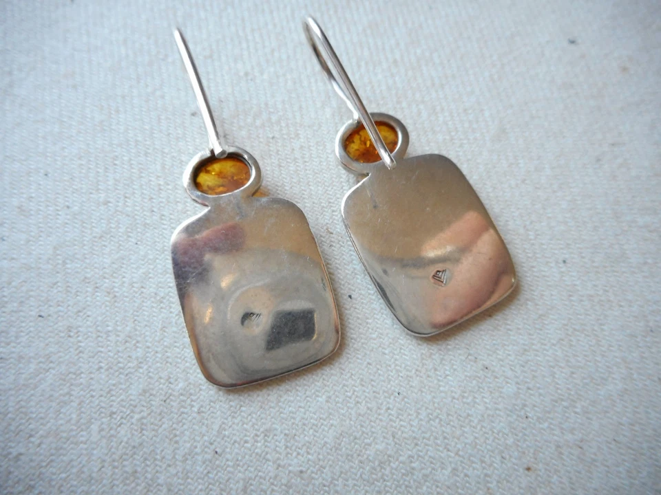 Brincos Chevron âmbar prata esterlina oxidada Silpada W1451 242829 - Imagem 4 de 4