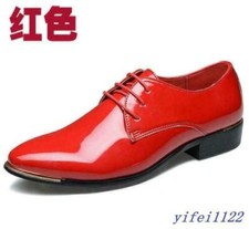 Mens Shiny Formal Lace Up Pointy Toe Wedding Dress Shoes Patent Leather Clubwear