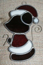 Stained Glass Suncatcher Holiday Christmas Mouse  Candy Cane Fast Shipping