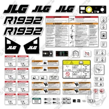 Fits JLG R1932 Decal Kit Scissor Lift - Warning Sticker Set Logos - 3M Vinyl!