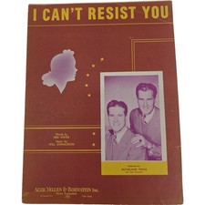 I Can't Resist You feat by McFarland Twins & Their Orchestra 1940 Sheet Music