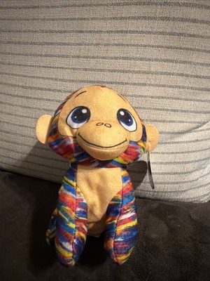 A&A Global Industries Rainbow Striped Monkey 2022 8'' Plush Stuff Animals NWT